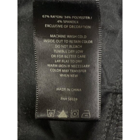 Kut from the Kloth Women's Snakeskin Pattern Black Pants Skinny Size 6 Rayon - Picture 12 of 12